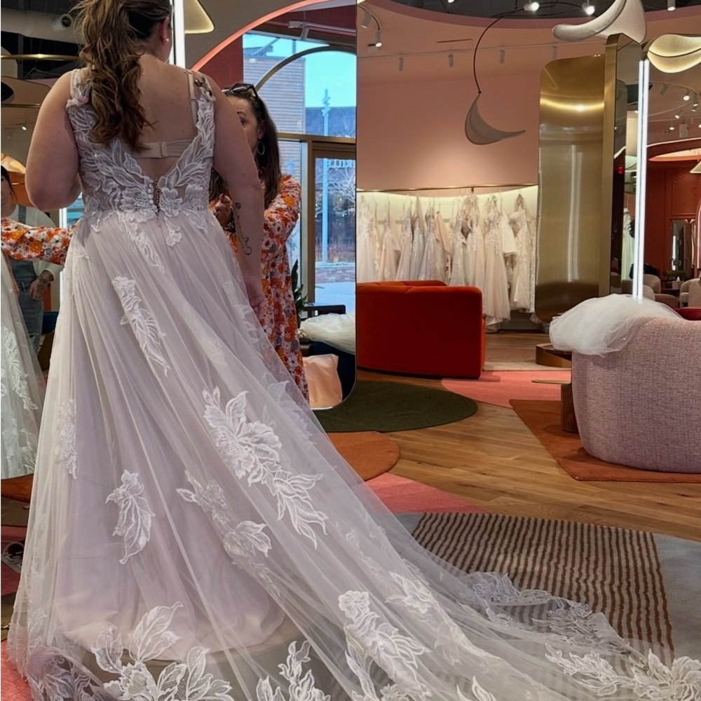 Champagne Floral Wedding Gown